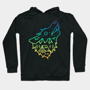 The Mountain Moon Wolf - Howling Wolves Hoodie